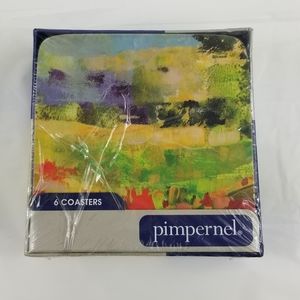- Pimpernel set of 6 coasters impressionist Flowers
